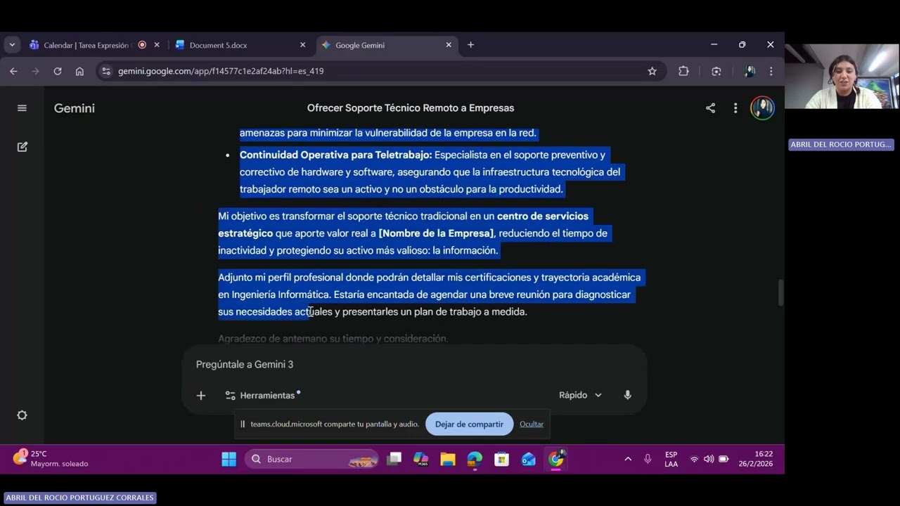 Tarea Expresión Oral y Escrita 26 de febrero del 2026