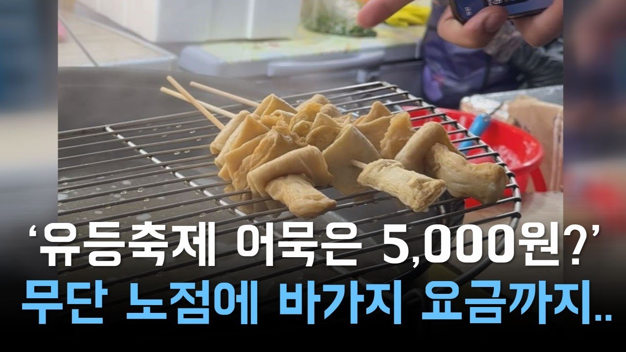 '유등축제 어묵은 5,000원?'  무단 노점에 바가지 요금까지..