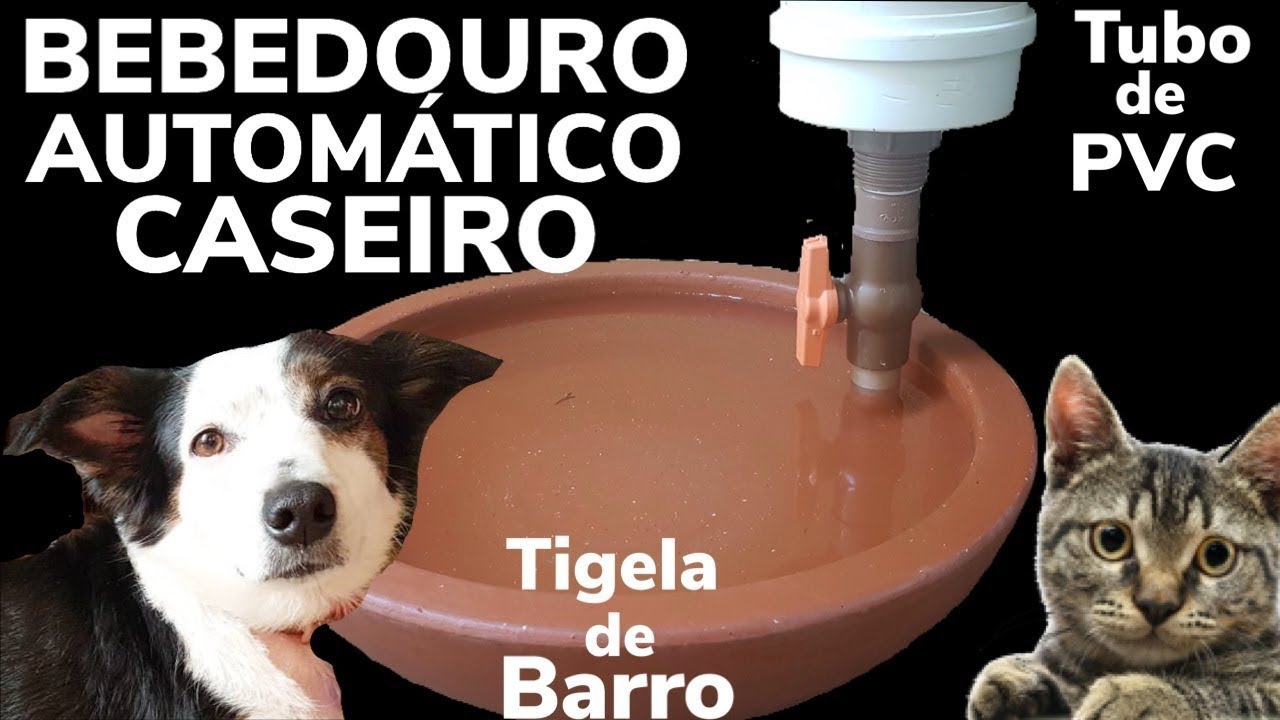 BEBEDOURO AUTOMATICO CASEIRO DE TUBO PVC - CACHORRO, COMO FAZER BEBEDERO CASERO PERROS E MASCOTAS