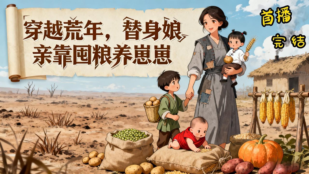 《穿越荒年，替身娘亲靠囤粮养崽崽》 试问，这种又撩又宠的忠犬相公谁不想要！真的很难让人不心动好吗！上得厅堂下得厨房，还很能挣钱怎么办#有声漫画#种田#穿越#爽文#逃荒