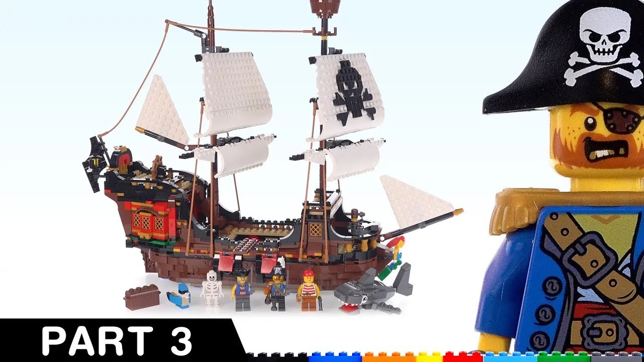 🔄 LEGO Creator 2020 Pirate Ship review part 3 -- main build! 31109 re upload