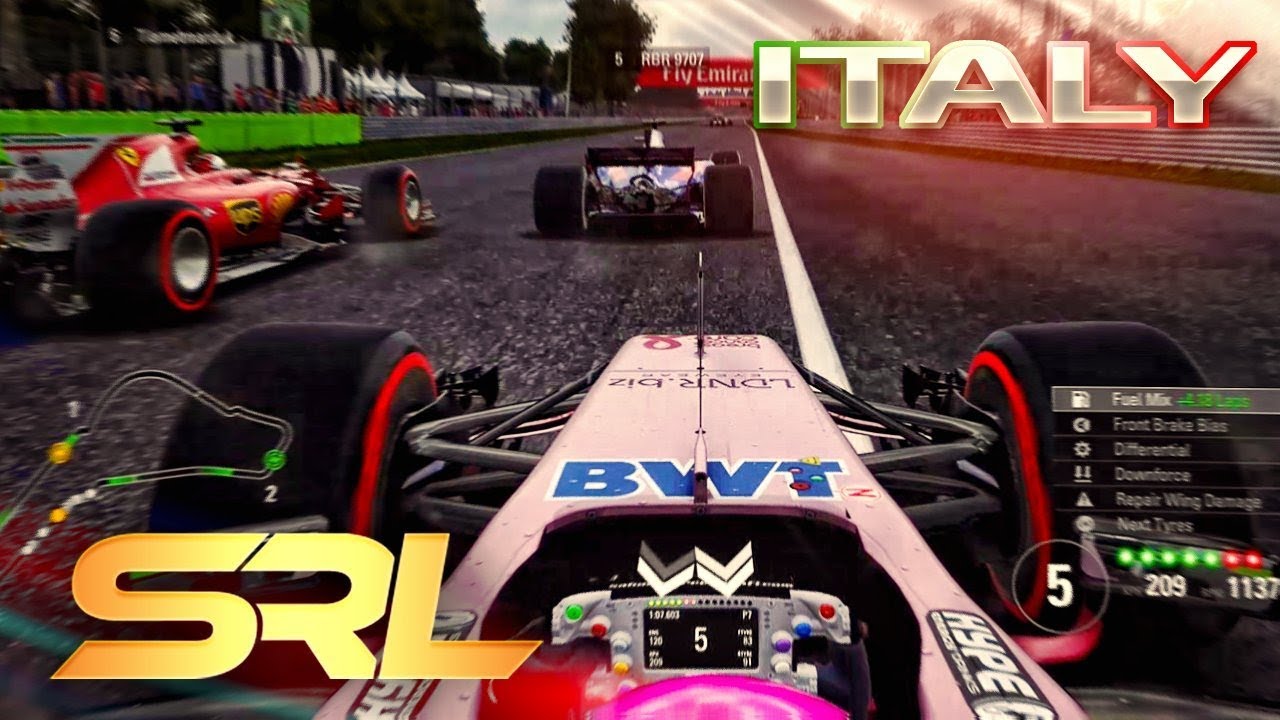 F1 2017 SRL Monza | СУХИЕ ШИНЫ, МОКРАЯ ТРАССА, ВСЕ ГОНКИ