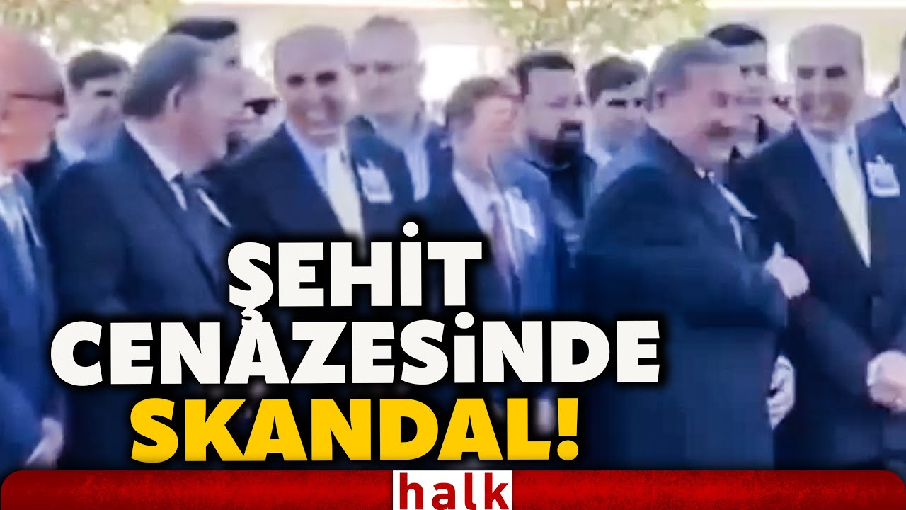 Şehit cenazesinde tepki çeken görüntü! Protokoldeki isimlerin gülüşmeleri gündem oldu!