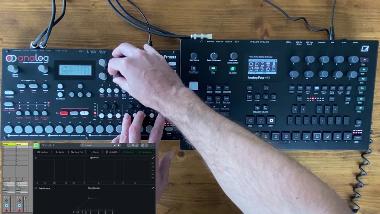Elektron Analog Four MKI vs MKII Side-by-Side Sound Comparison (no talking)