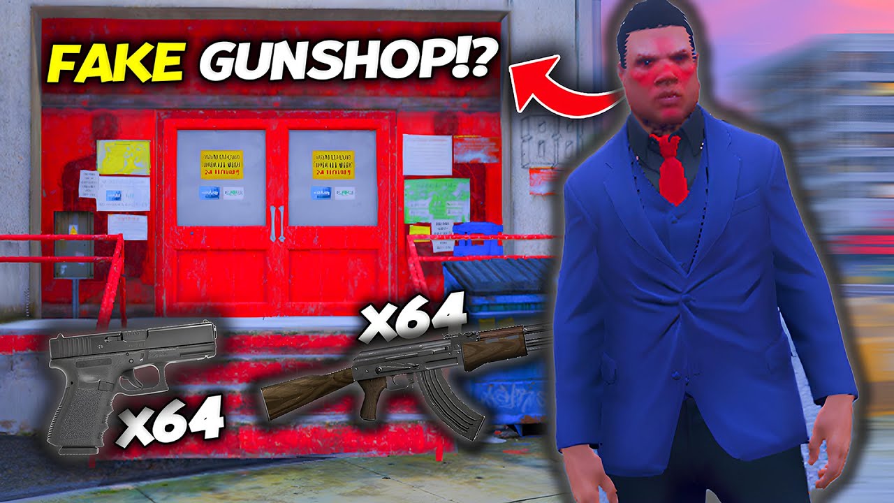 Hileyle FAKE Gunshop Olup Oyunculara Silah Dağıttım! (Fivem Hile Troll)