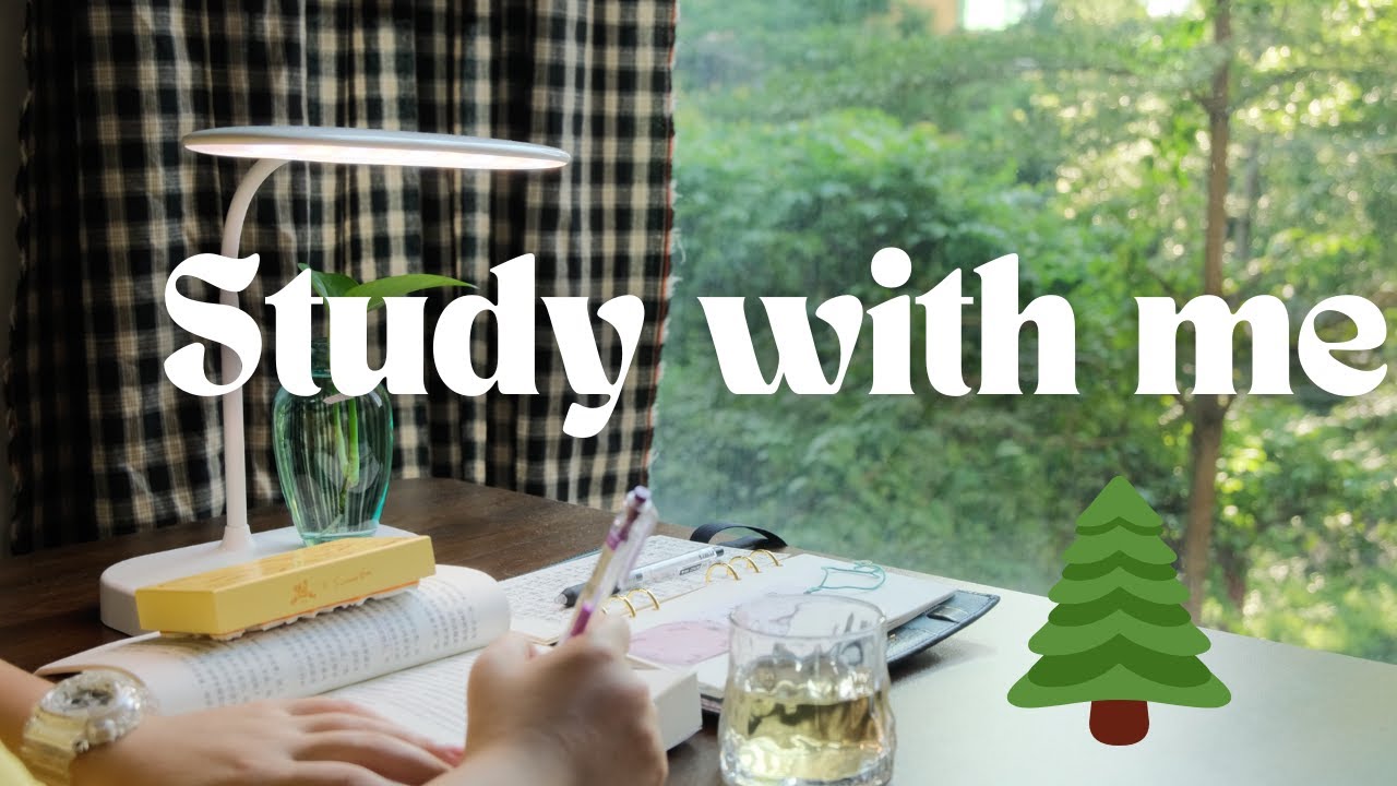 40 Min Study With Me✍️Tree View & Relaxing Piano 🎶 Beat Procrastination