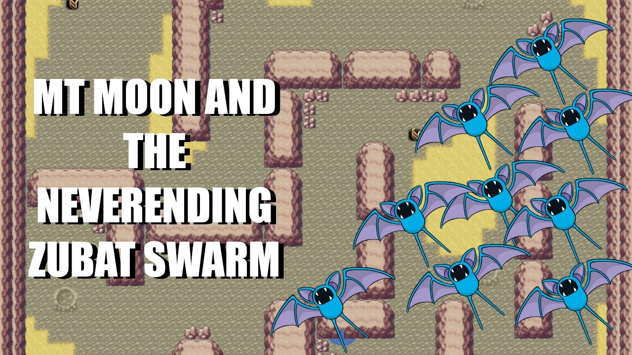 MT MOON and the NEVERENDING SWARM OF BATS - Gen 1 Journey to Stadium - Pokemon Blue - 3