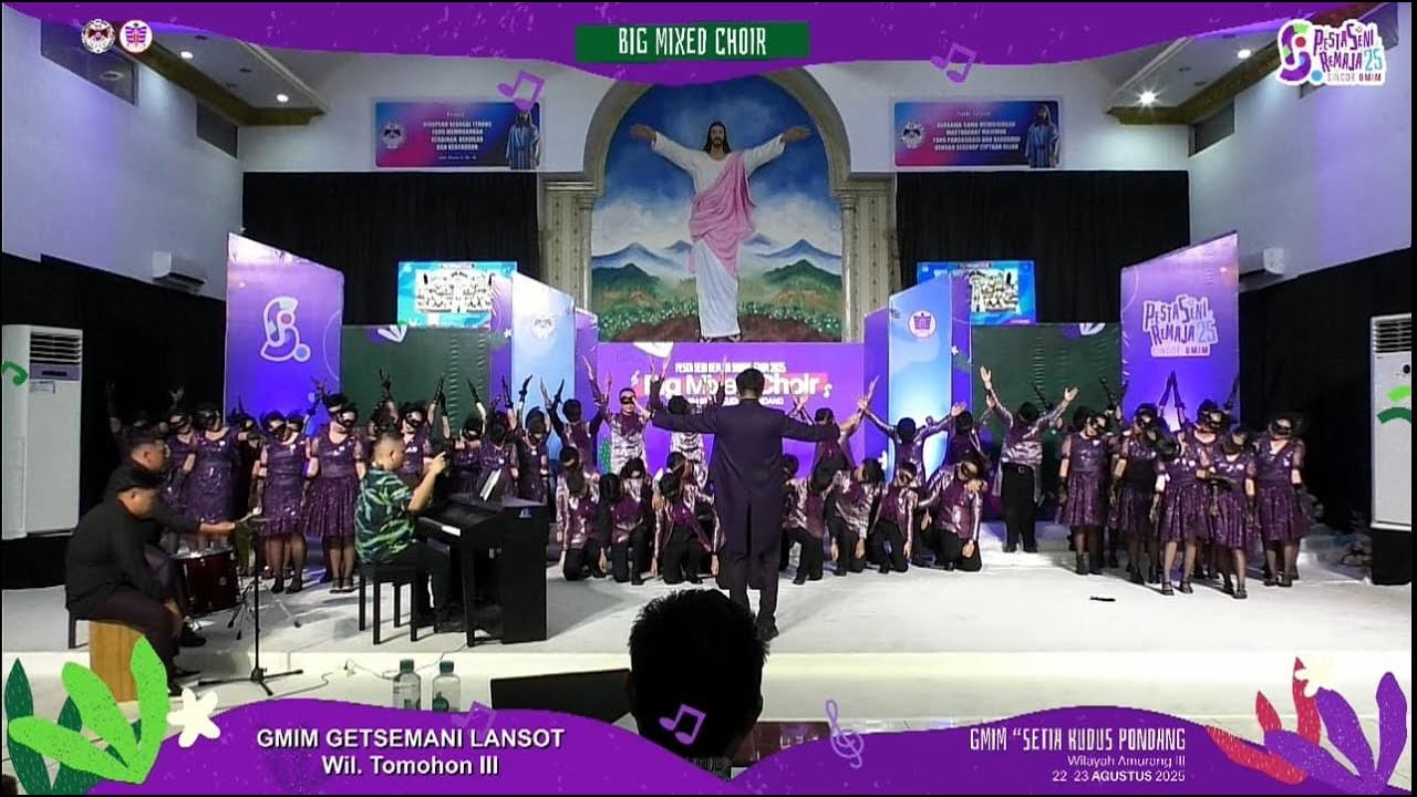 GMIM Getsemani Lansot Teens Choir | Mars Remaja GMIM | Dry Bones | PSR 2025