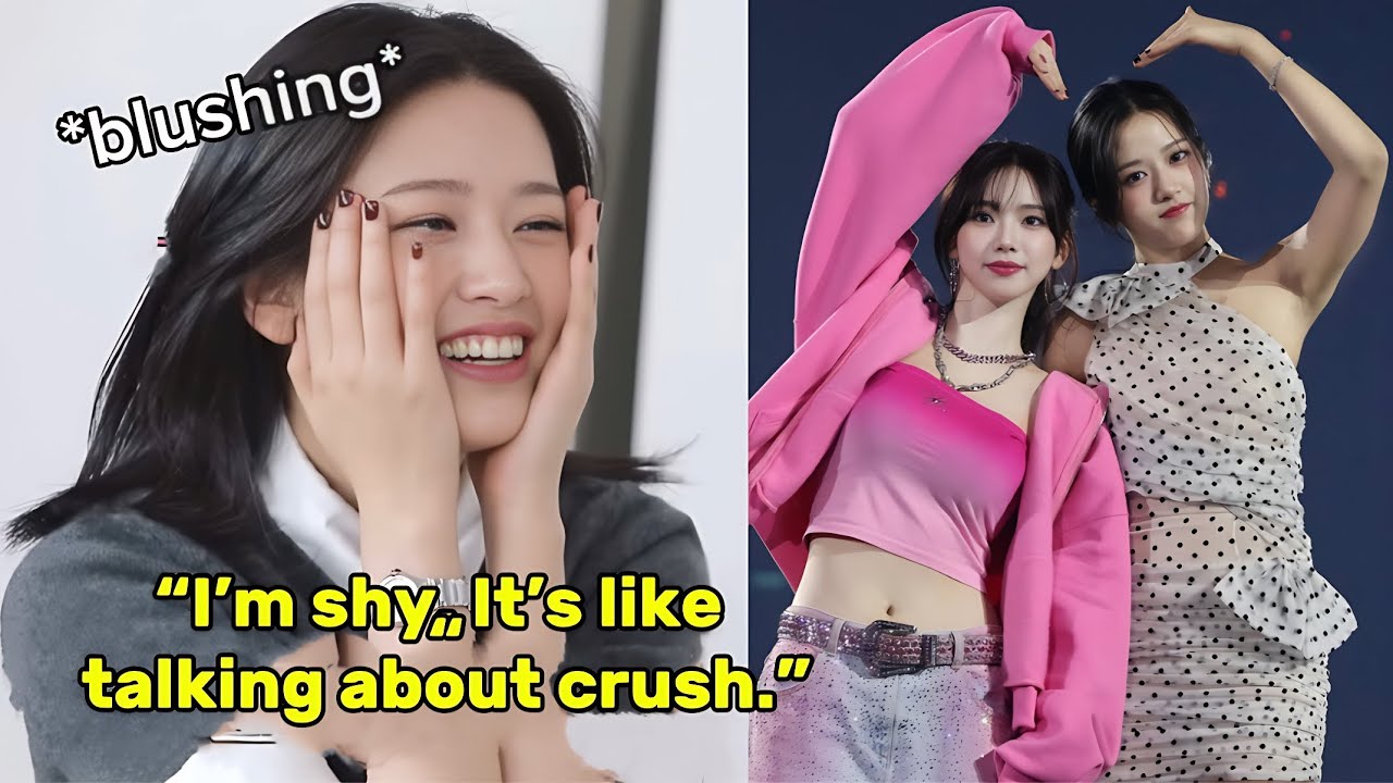 IVE YUJIN lowkey confession for having a crush on aespa KARINA (she can’t stop blushing)