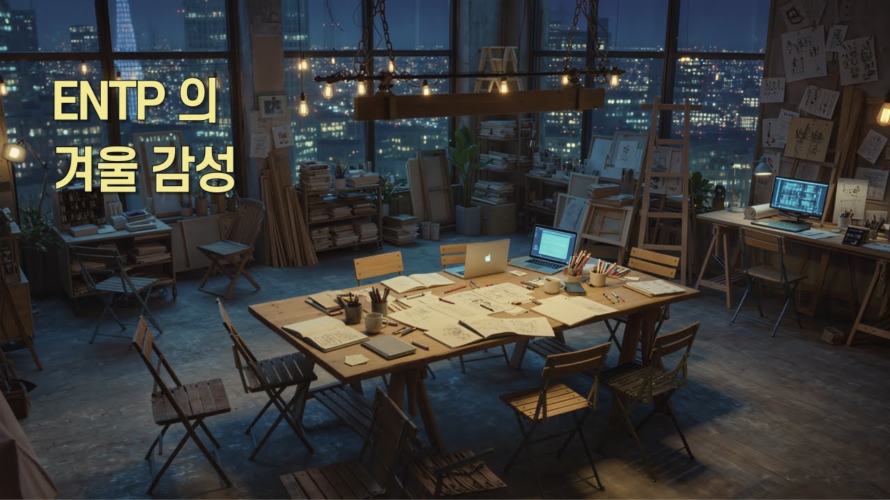 [MBTI 힐링 사운드] ENTP 겨울 감성,흩어진 아이디어가 자연스럽게 정리되는 로파이 ❄️☕(ENTP Winter Lofi – Ideas Settle, Gentle Focus)
