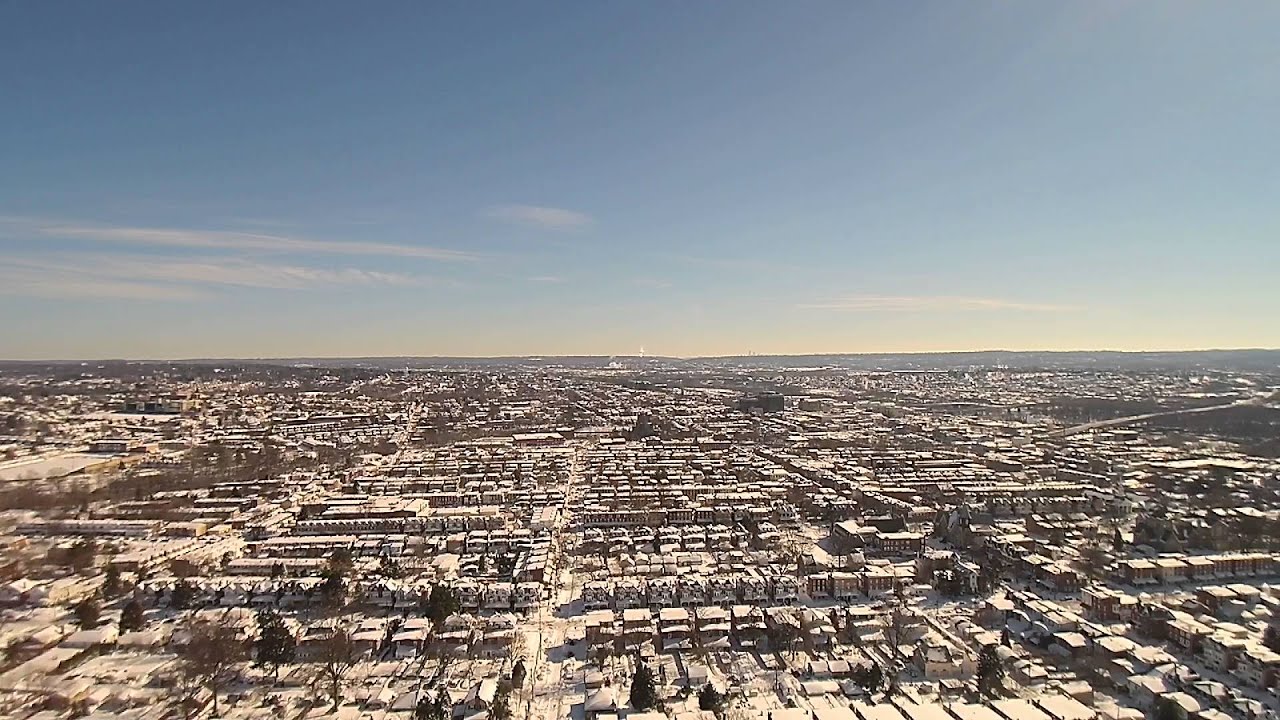 Drone flight in Norristown PA after 2016 Blizzard