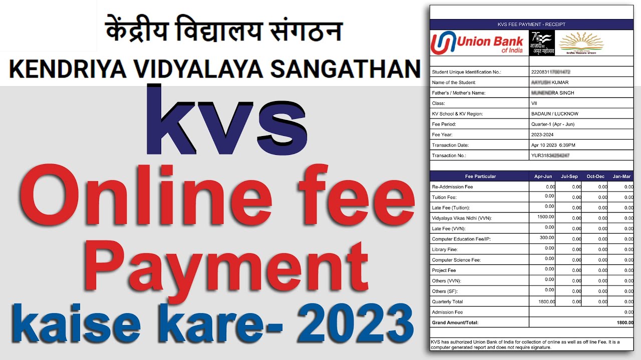 How to pay KVS fees || How to deposit KVS fees online || How to pay KV fees