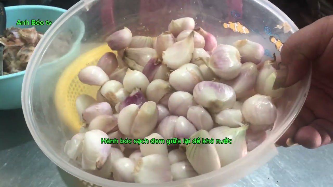 Lần đầu tiên Làm món hành muối chua chuẩn bị đón tết
