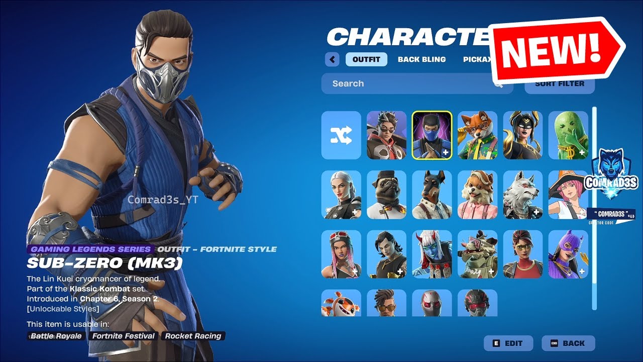 All Fortnite New Leaked Chapter 6 Season 2 Skins, Emotes, All Cosmetics Battle Pass Skins, Sub-Zero