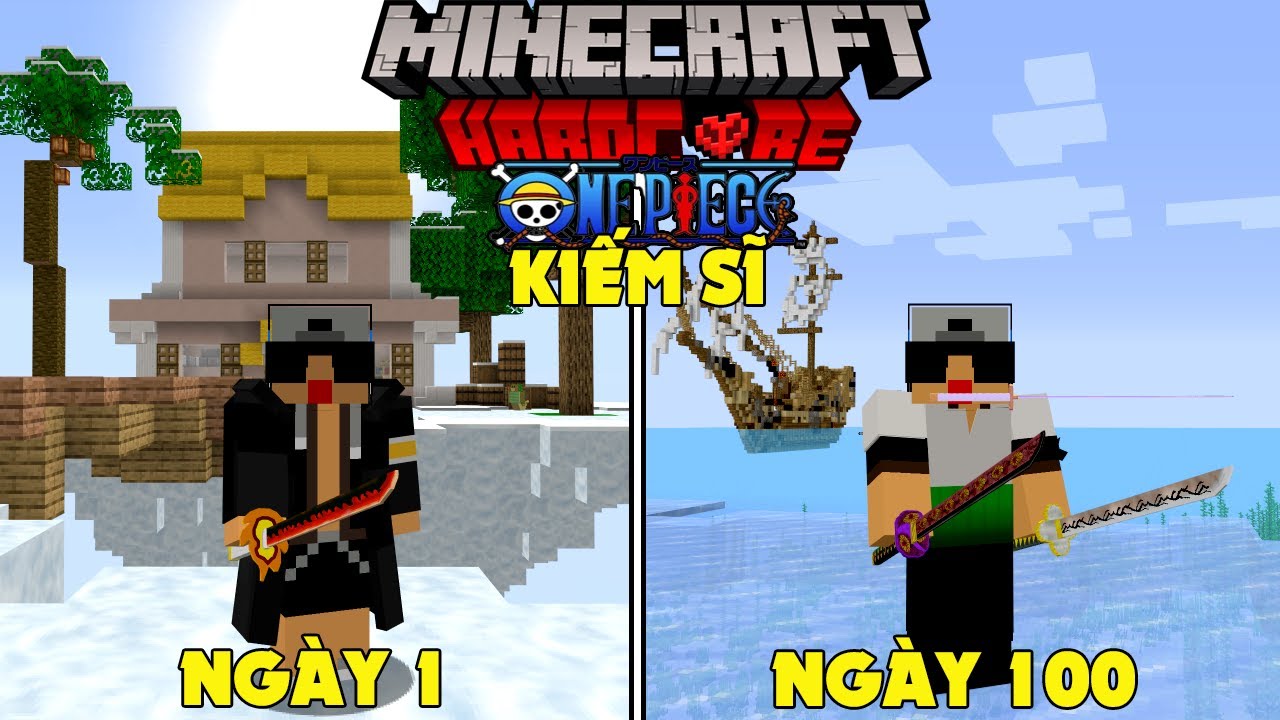 RAKYVN L&Agrave;M KIẾM SĨ ZORO SINH TỒN 100 NG&Agrave;Y TRONG MINECRAFT ONE PIECE SI&Ecirc;U KH&Oacute; !