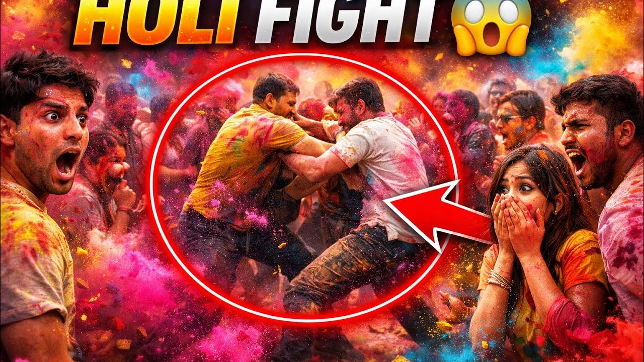 1️⃣ Holi 2026 Viral Fight 😱 | Holi Celebration Turned Into Massive Street Fight