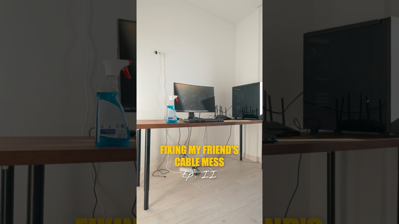 Another day, another setup saved! 🧹 #cablemanagement #cableorganizer #desksetup #gamingsetup