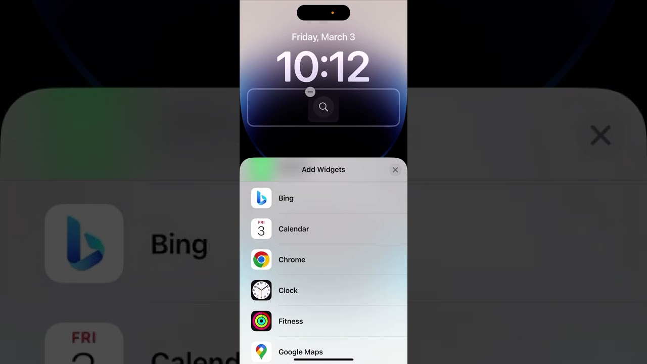How to add Bing app Lockscreen widget on iPhone?