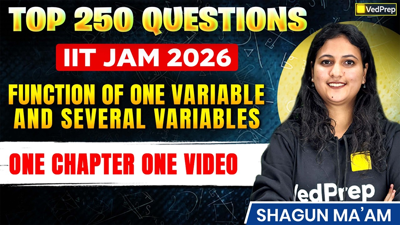 IIT JAM 2026 Mathematics | Top 250 Questions | Functions of One & Several Variables | Vedprep Maths