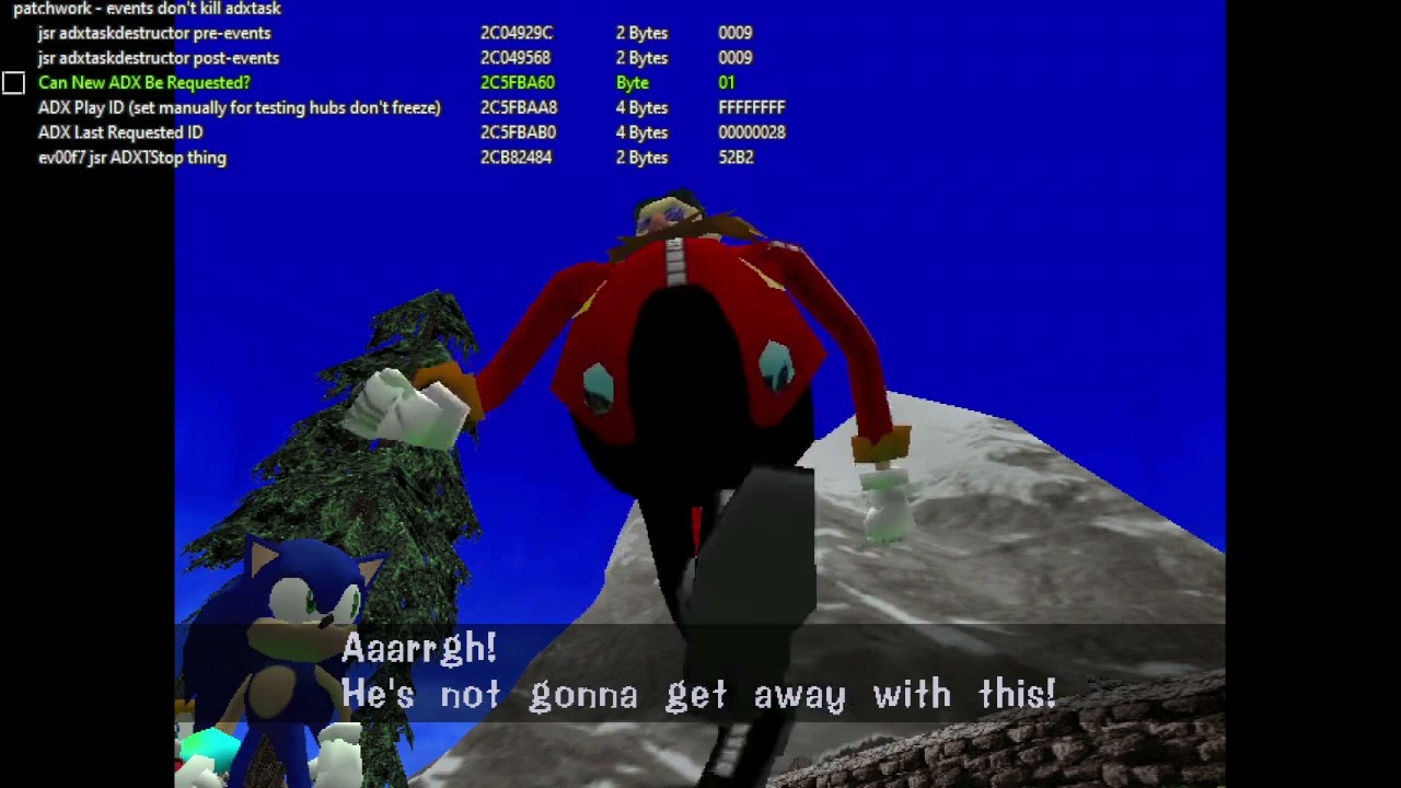 Sonic Adventure DC 1.005 - Patch PoC - VSyncADX, Events Don't Restart Music, Adjusted Ev SFX Lengths