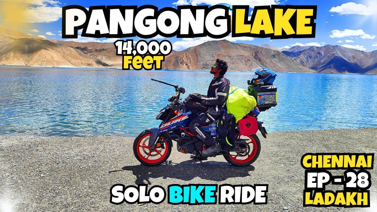 Way To Pangong Lake | Solo Bike Ride💥 14,000 Feet  #ladakh #pangonglake #duke390 #mrartist #ktm 
