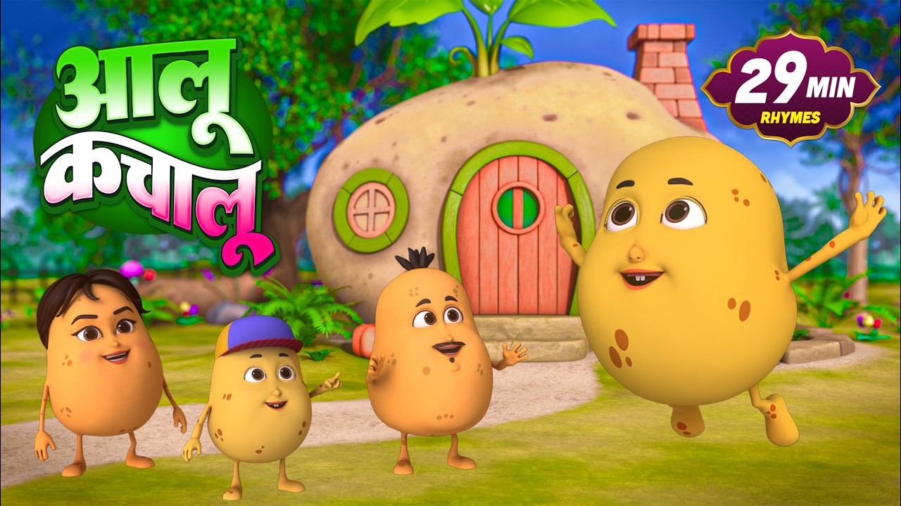 आलू कचालू और रोमांचक नॉनस्टॉप किड्स राइम्स | 27 Minutes Non-Stop Hindi Rhymes | Dizzy Lizzy Kids