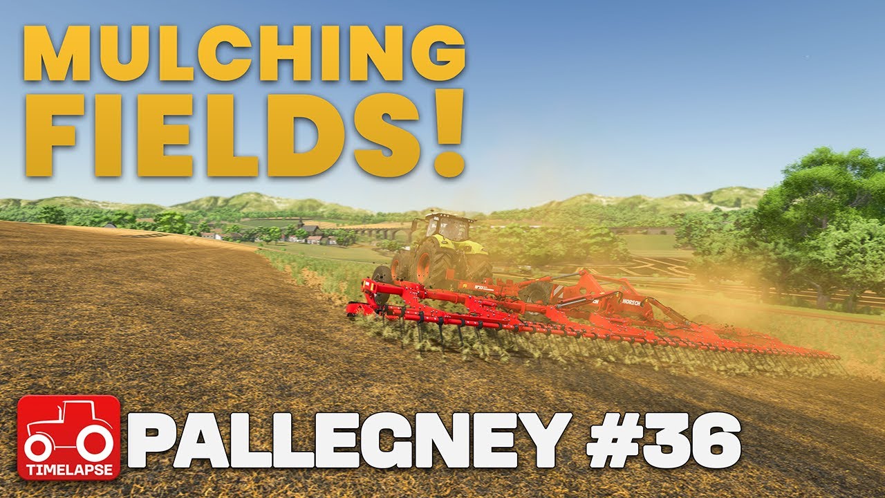 MULCHING, HARVESTING & SPREADING LIME!! Pallegney FS25 Timelapse Farming Simulator 25 Ep 36