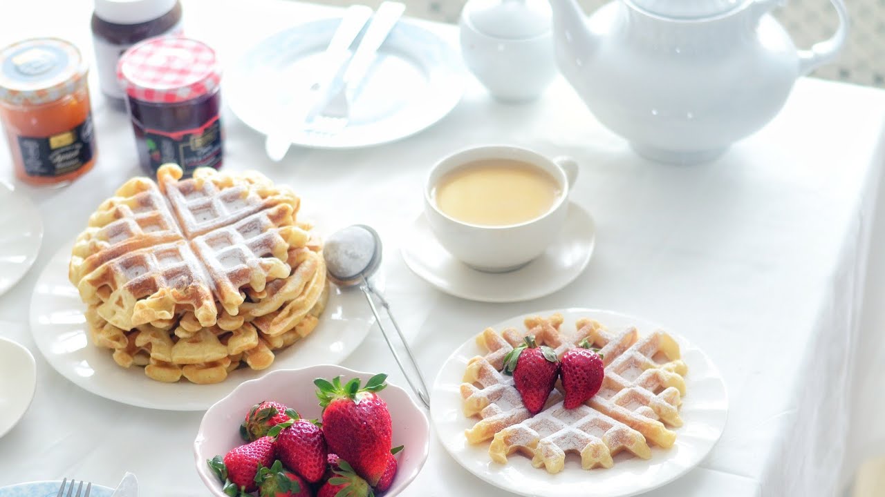 تحضير فطور صباحي سهل ولذيذ | وافلز  Waffles