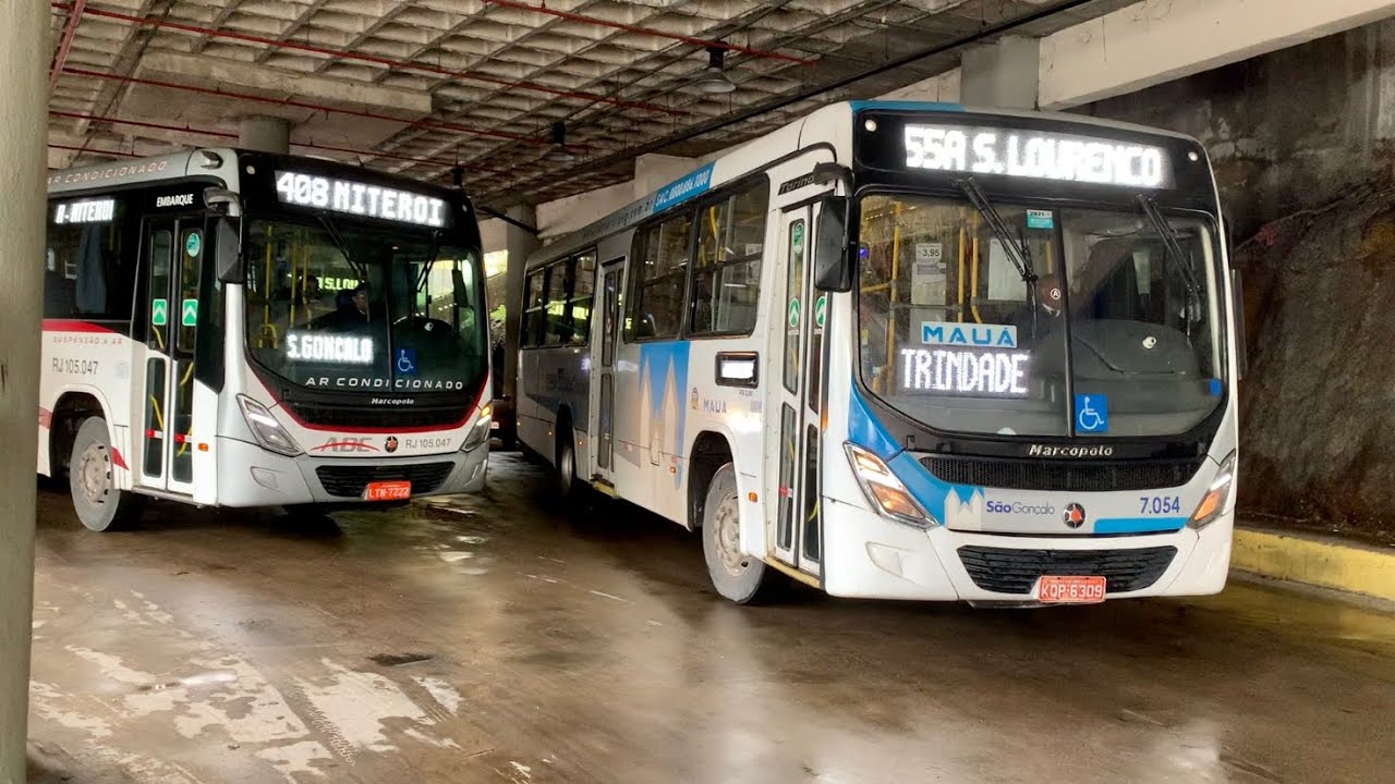 Movimentação de ônibus no Pátio Alcântara - São Gonçalo, RJ