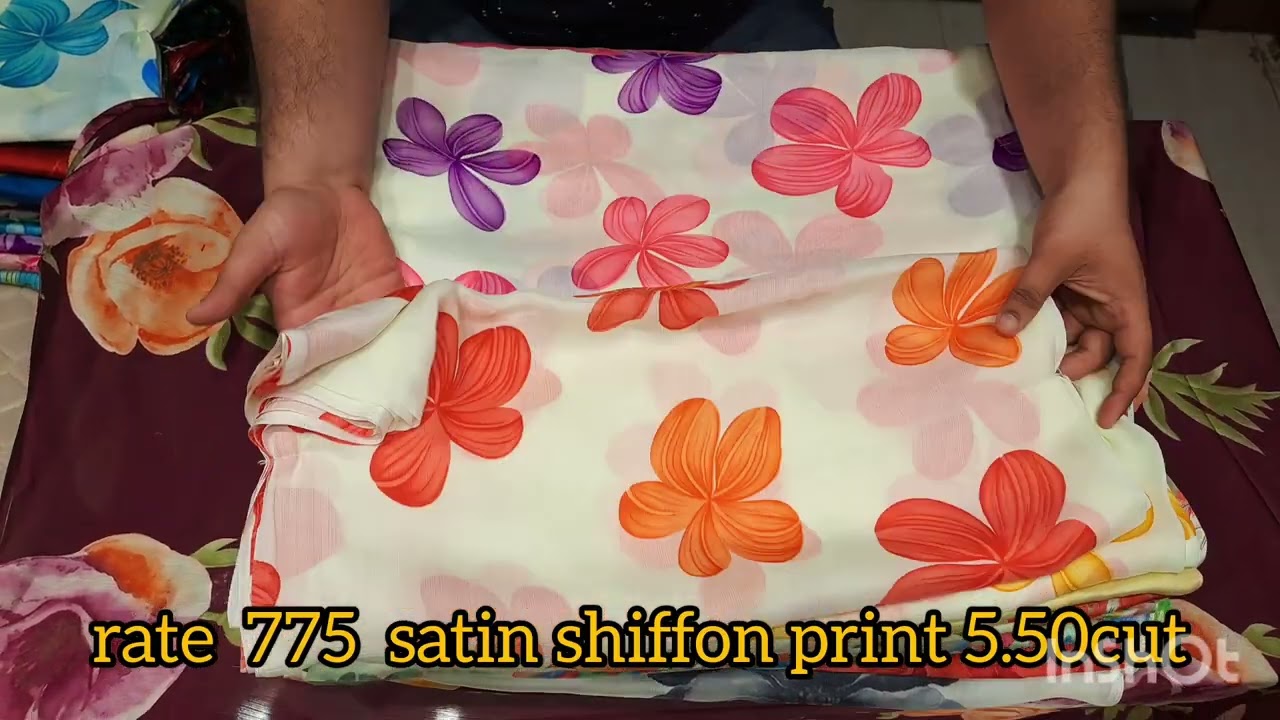 2 Saree COMBO Satin shifon print   WhatsApp +91 9327507276