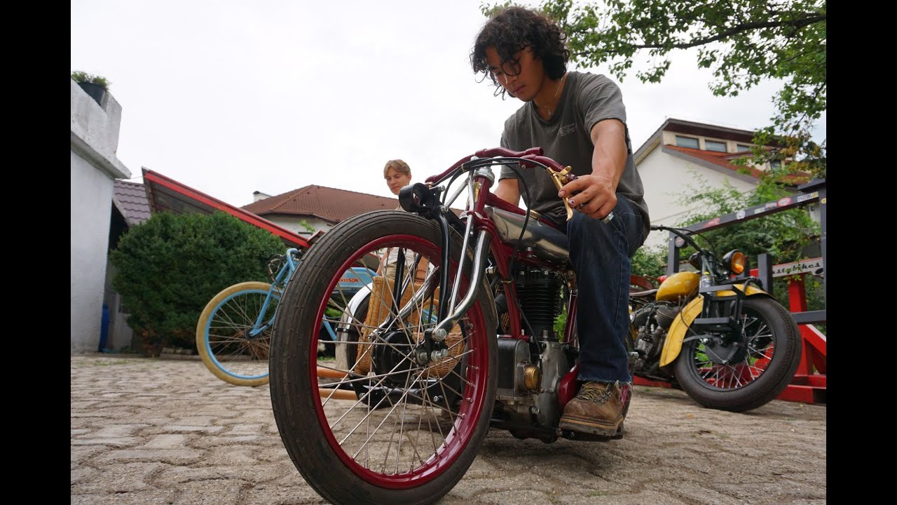 Indian Prince Miniature  Sidecar Motorcycle Testing