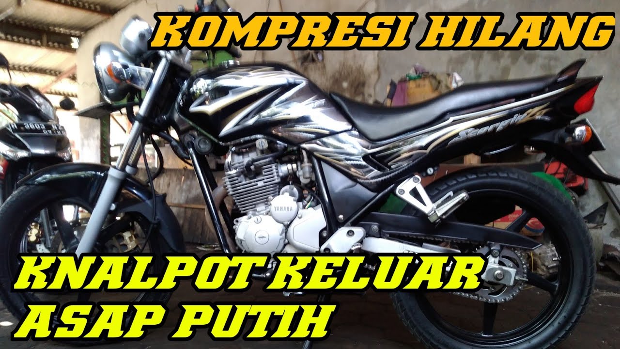 KNALPOT KELUAR ASAP PUTIH PADA YAMAHA SCORPIO‼️INI PENYEBABNYA‼️PART-1