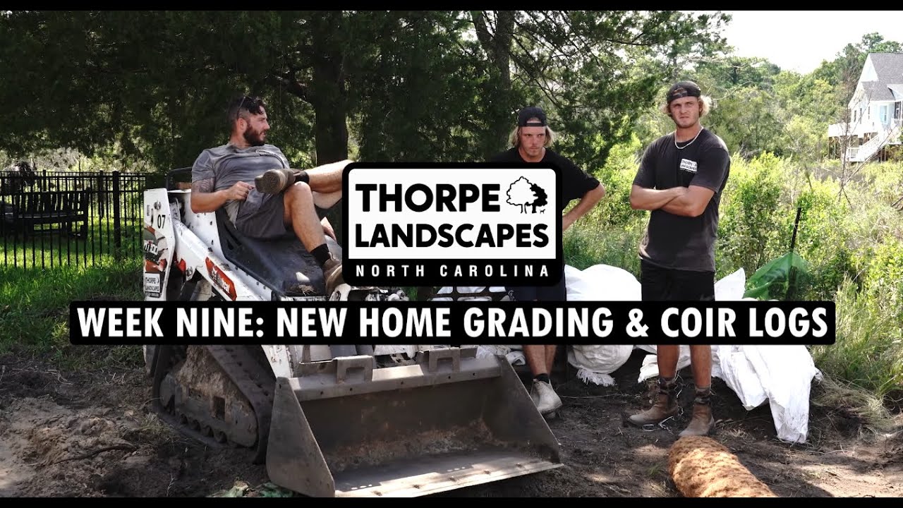 Coir Logs and Laying Sod!