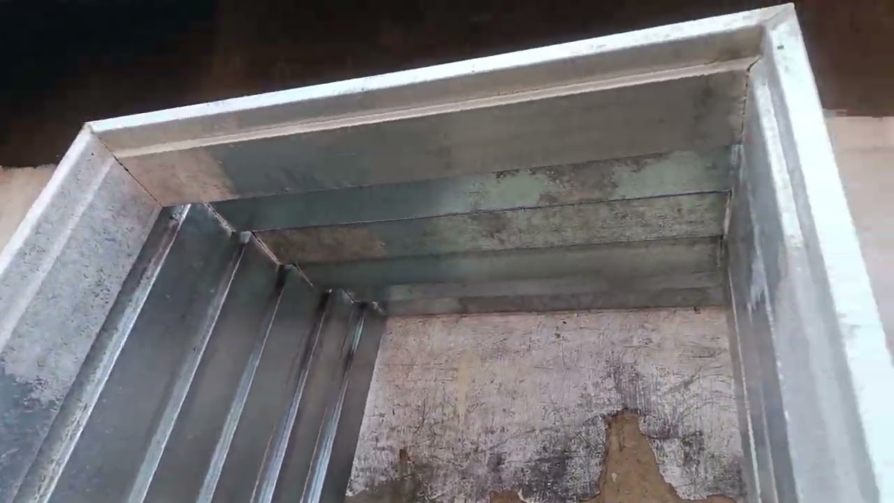 Pembuatan kusen pintu besi, Dari plat galvanis bendingan