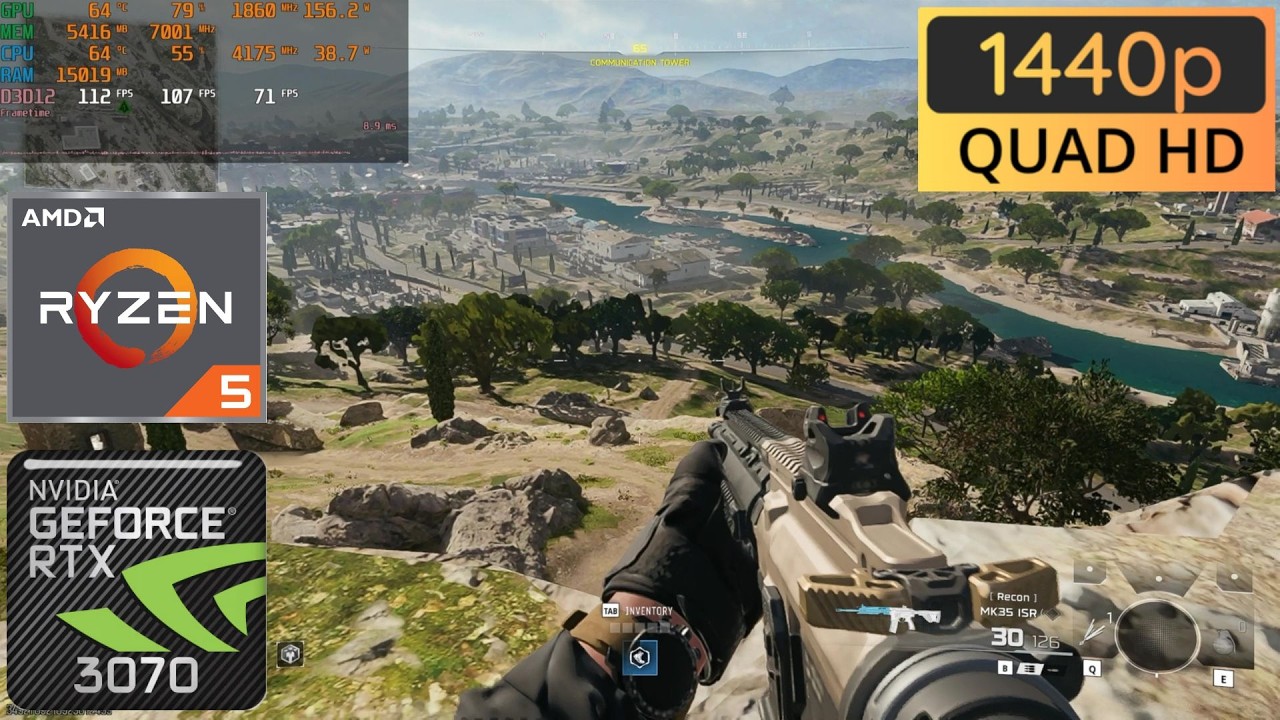 Call Of Duty Warzone: RTX 3070 + Ryzen 5 5500 (1440p) Basic