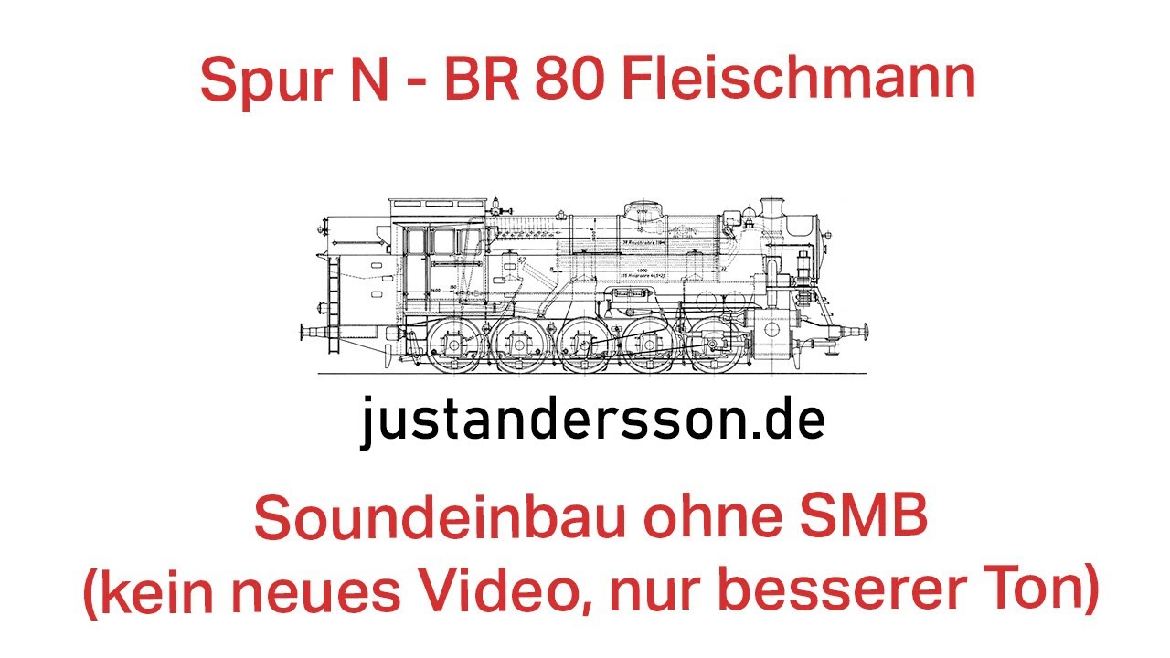Soundeinbau BR80 Spur N Fleischmann ohne SMB (jetzt mit lauterem Ton).