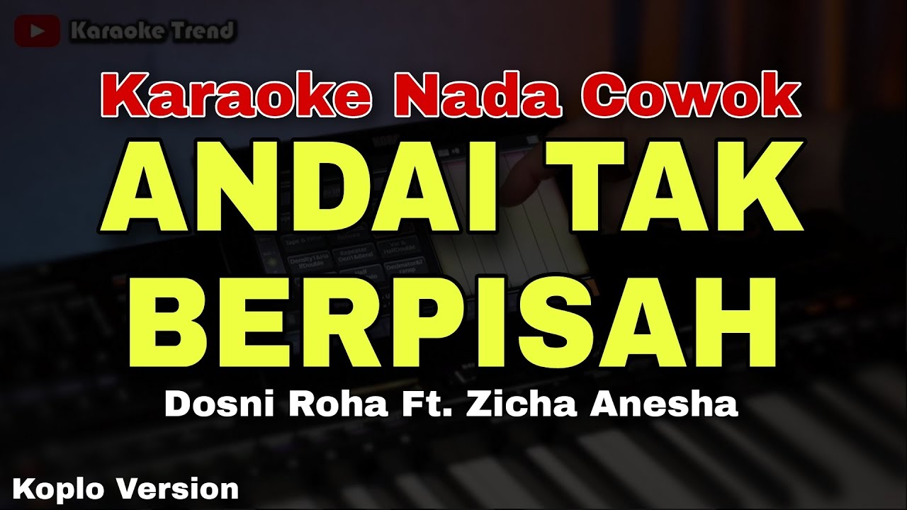 ANDAI TAK BERPISAH - KARAOKE LIRIK VERSI DANGDUT KOPLO (NADA COWOK)