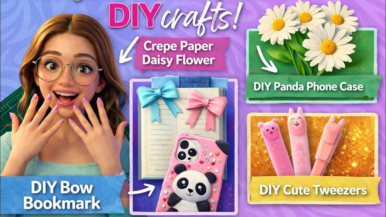 When you're bored, try these 4 DIY crafts! 💖💫
