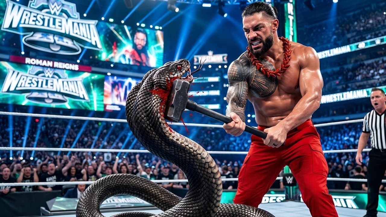 ЭПИЧЕСКОЕ СРАЖЕНИЕ – Роман Рейнс против Гигантской Змеи – WRESTLEMANIA (7 МАРТА 2026 ГОДА) 🐍 #rom...