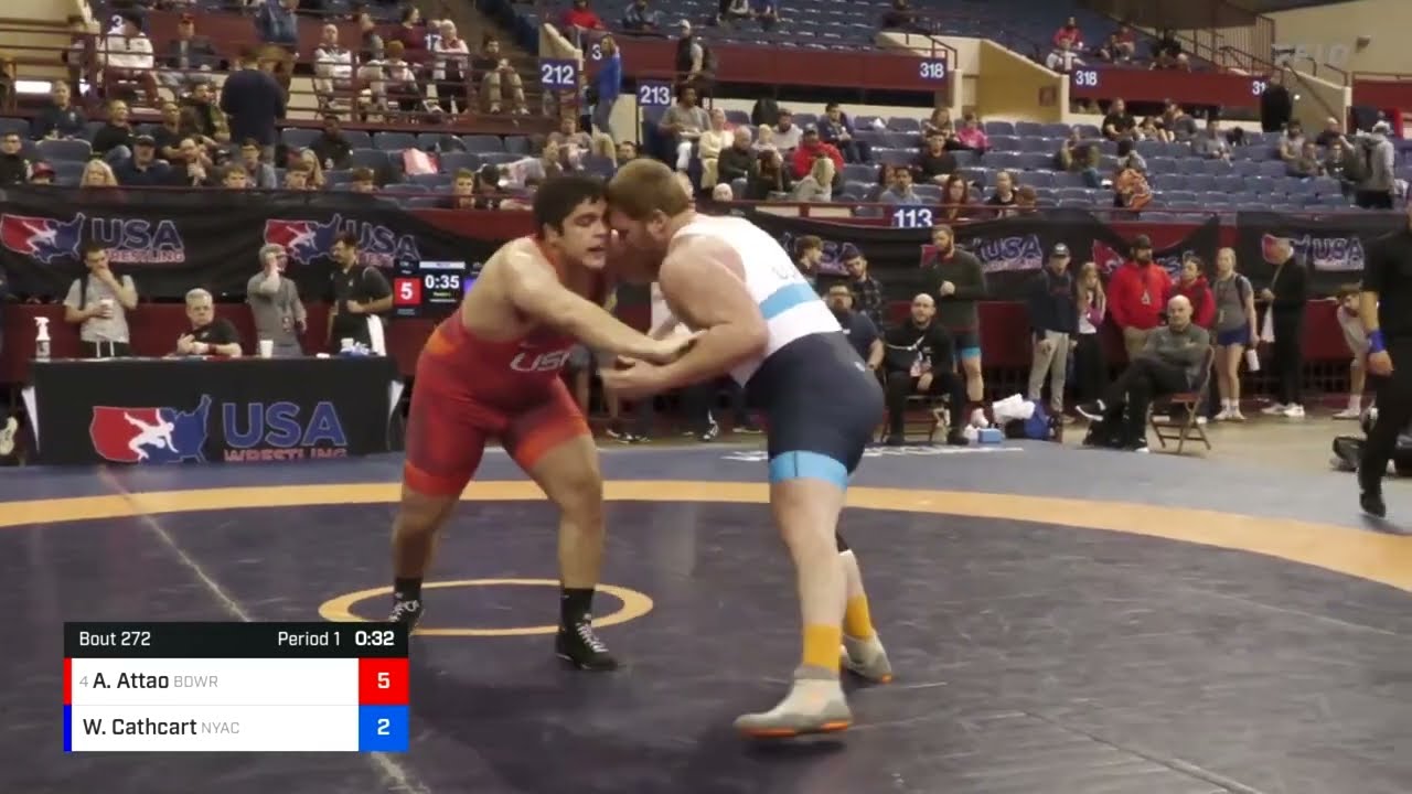 2023 Senior Nationals: West Cathcart  vs Aden Attao: 130 KG Greco-Roman Consolation Semifinals