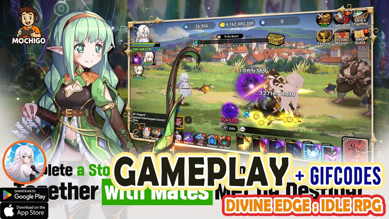 Divine Edge : Idle RPG Gameplay | 🎁7 Giftcodes & How to Redeem Codes - Android / IOS