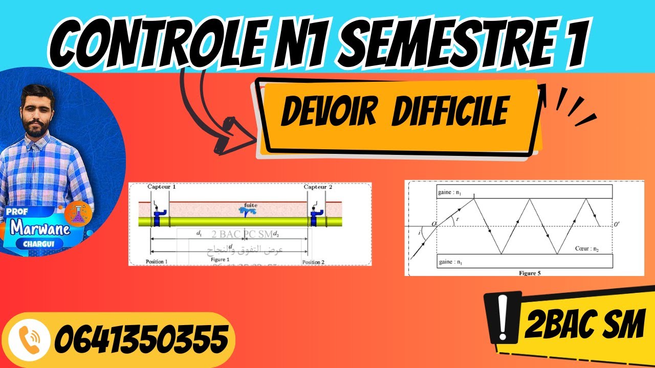 Controle N 1 Semestre 1 Physique Chimie -2BAC SM -Modele N18