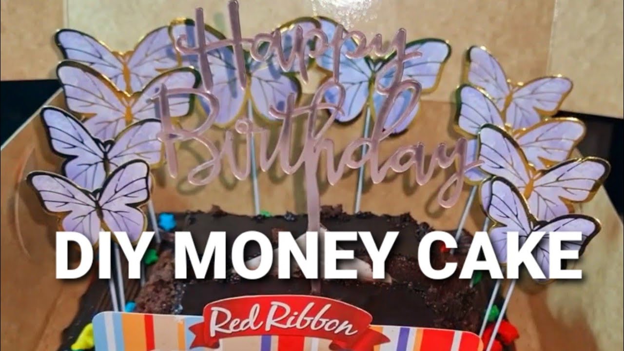 Quick and Easy DIY Money Cake | Using Pre-Made Red Ribbon Dedication Cake