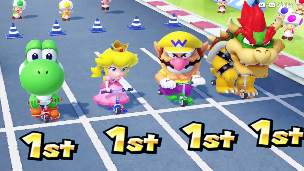 Super Mario Party - All Minigames - Yoshi vs Peach vs Wario vs Bowser (Master Cpu)