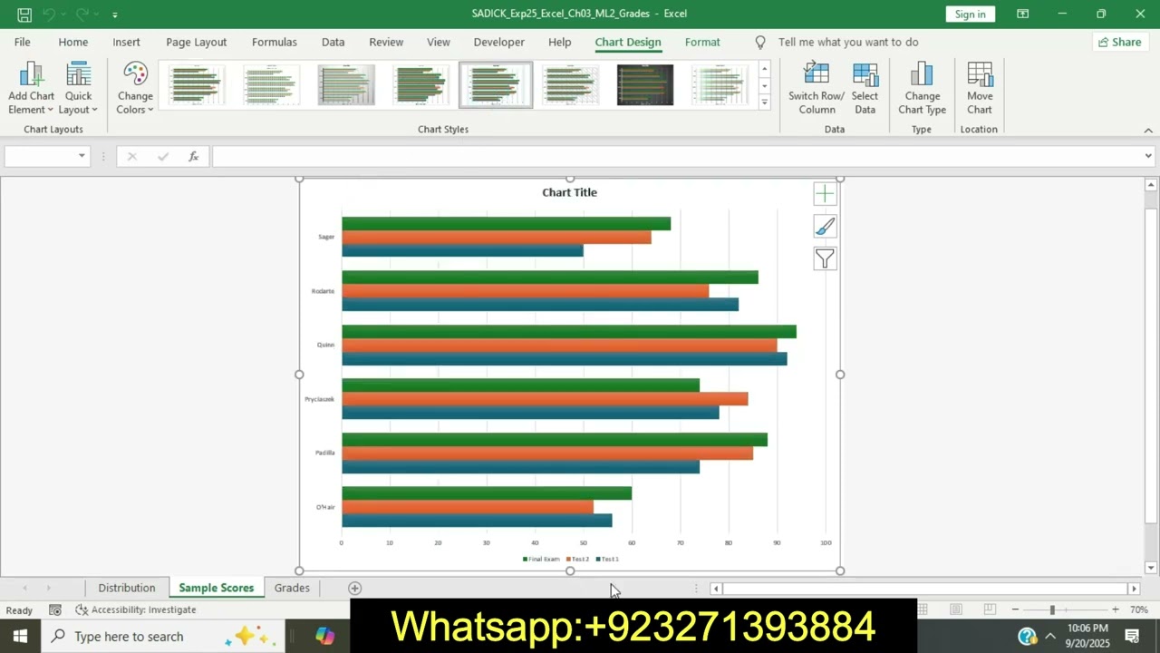 Exp25_Excel_Ch03_ML2_Grades || Excel_Ch03_ML2_Grades || Ch03_ML2_Grades