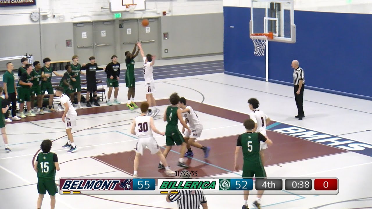 Belmont HS Boys Varsity Basketball: Marauders vs Billerica Indians, January 23rd, 2025