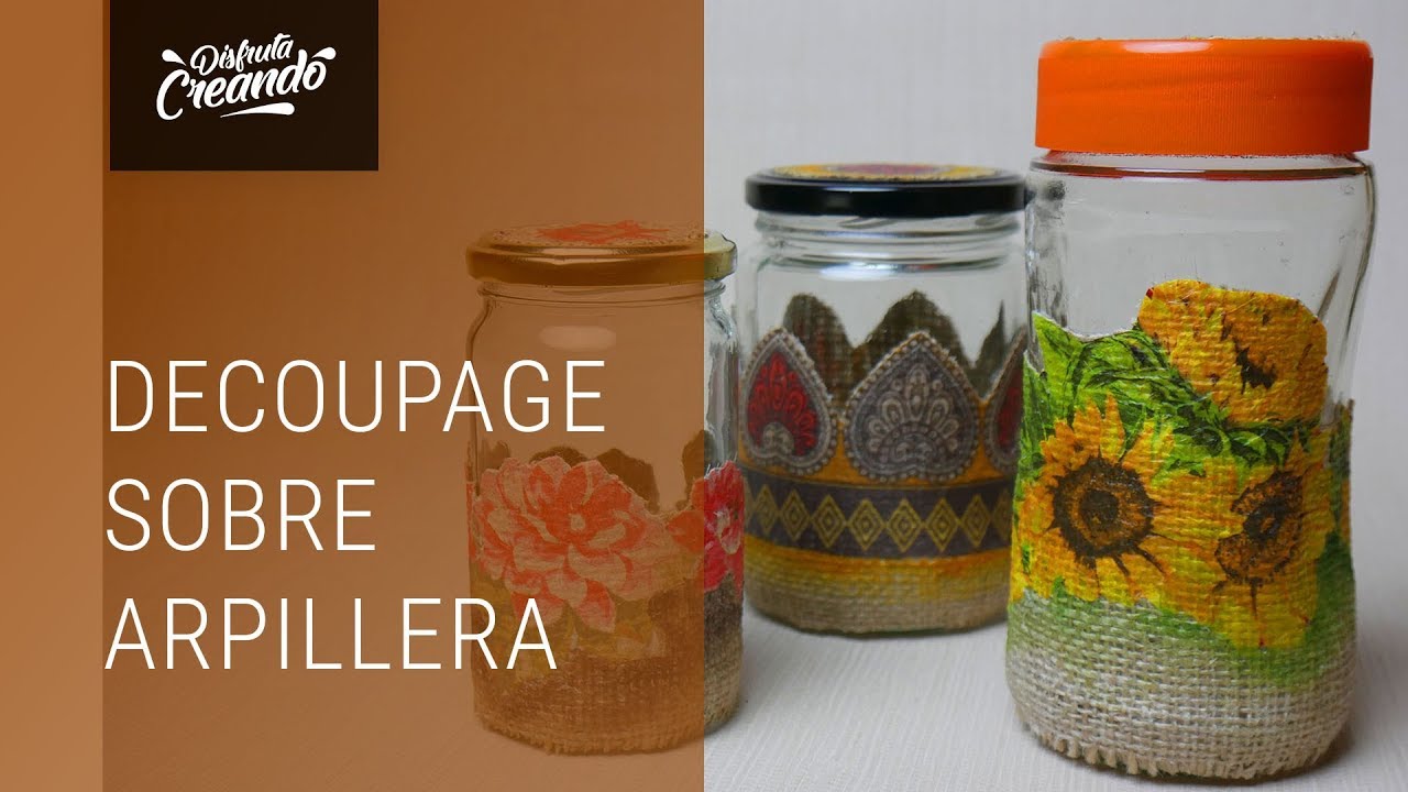 Decoupage sobre Arpillera