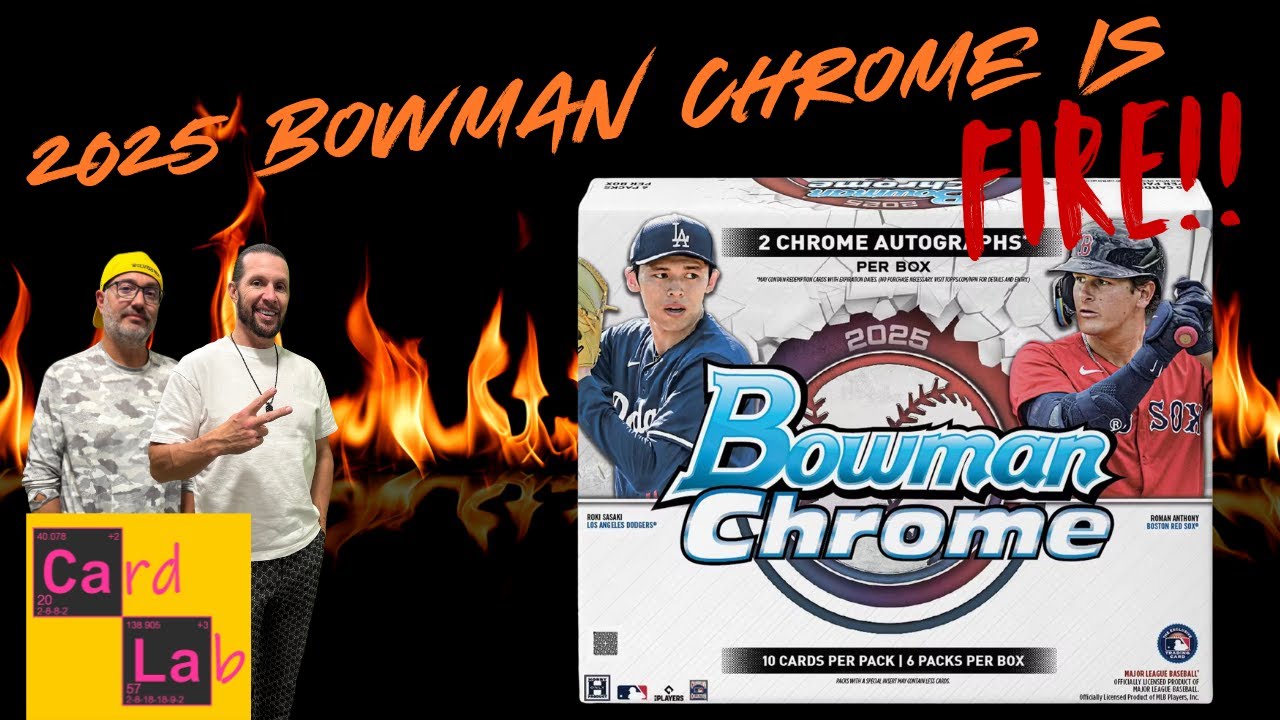 Bowman Chrome Hobby Box 2025 года: перспективы, цвет и ДОПОЛНИТЕЛЬНЫЕ авто! Второй релиз был вдво...