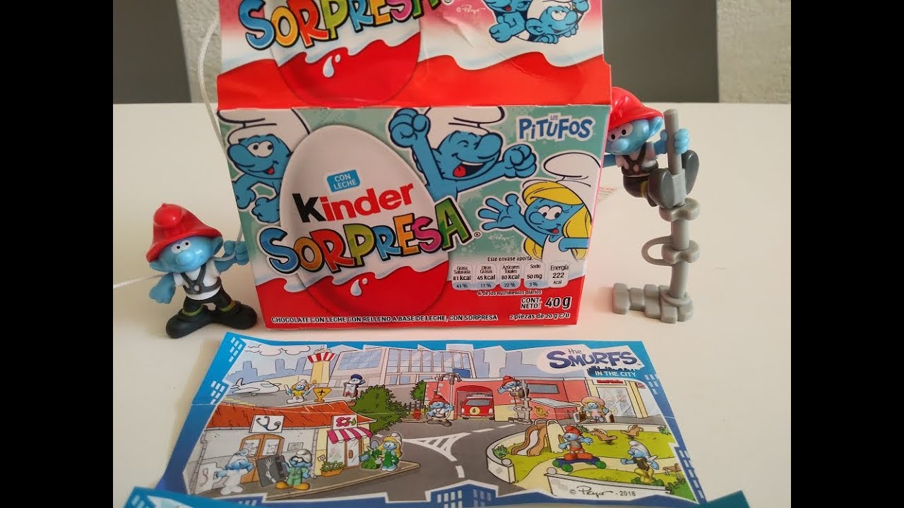 Unboxing Kinder Sorpresa Los Pitufos En La Ciudad / The Smurfs In The City (Año 2019)