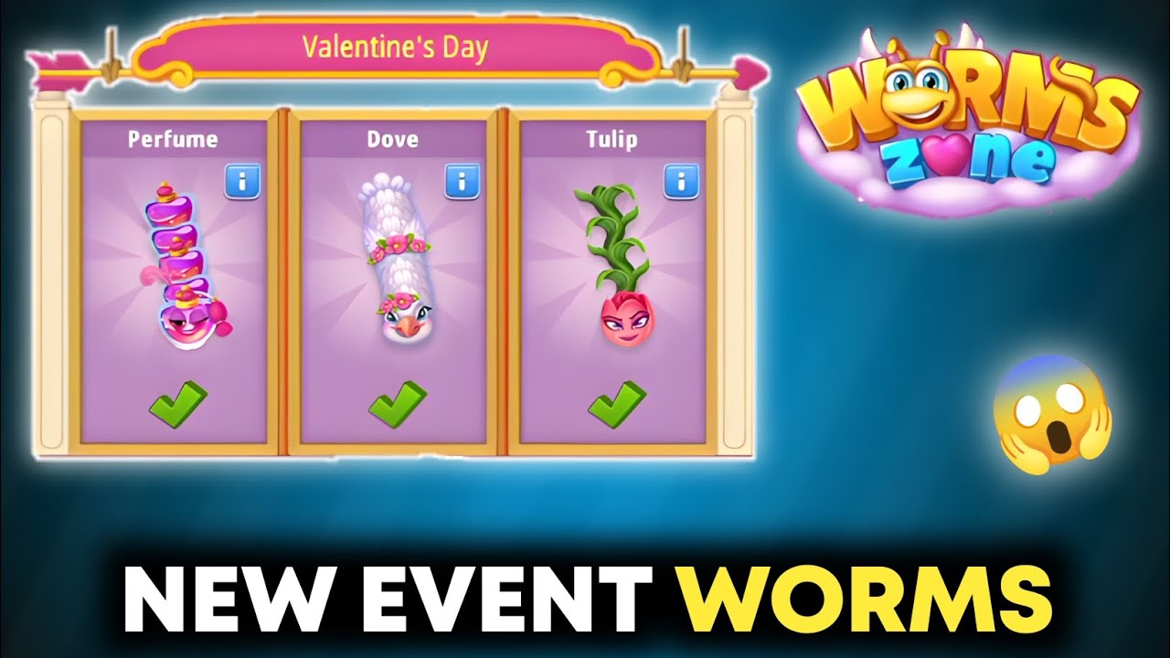 NEW EVENT WORMS 😱 In Worm Zone | Valentine Day Event Worms In Worm Zone | Worm Zone New Worms